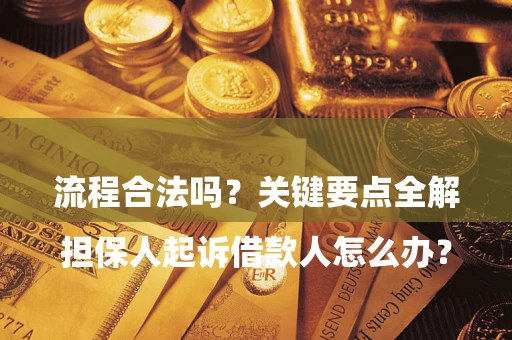 济南

担保人起诉借款人怎么办？流程合法吗？关键要点全解析