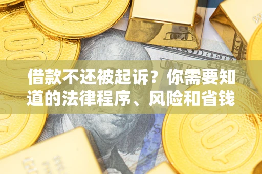 济南借款不还被起诉？你需要知道的法律程序、风险和省钱技巧